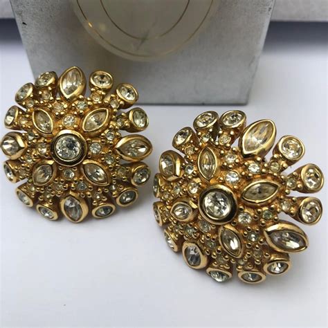 christian dior ohrclips vintage|Vintage Christian Dior Clip Earrings .